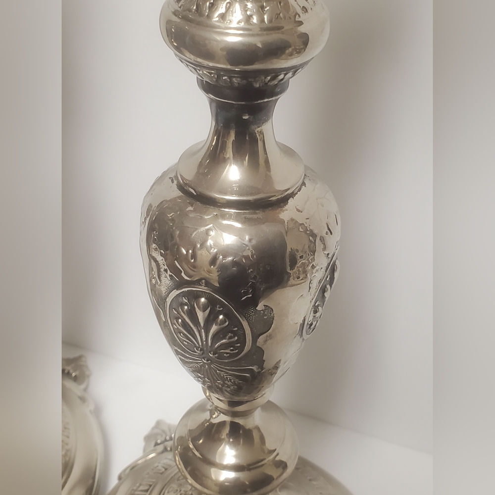 Silver Plated Candlesticks - Picture 7 of 12
